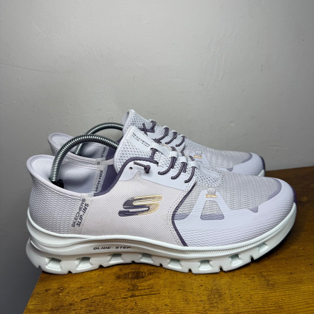 Skechers Glide-Step Slip-ins Running Shoes Womens Size 11 Lavender 150420W